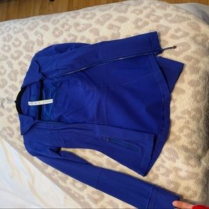 Blue Lulumelon fitted workout jacket